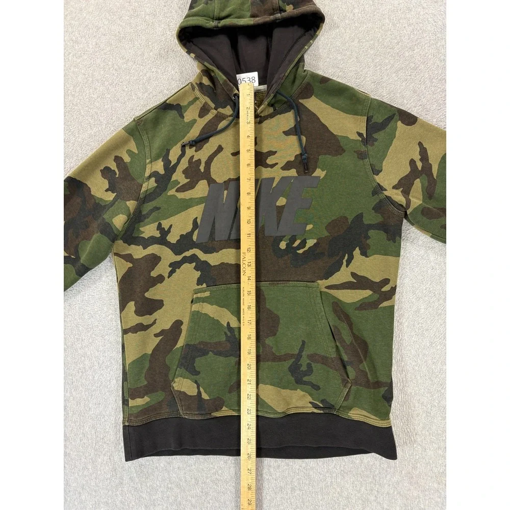Nike Camouflage Midweight Hoodie Sweatshirt (Men's Medium) Green